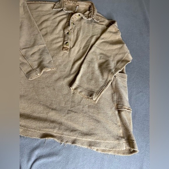 Free People Distressed Shirt Dress Size Small - Picture 7 of 16